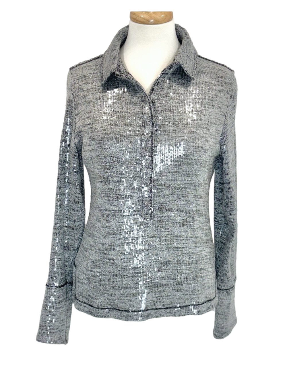 Pilcro grey Shimmer Collared shirt
